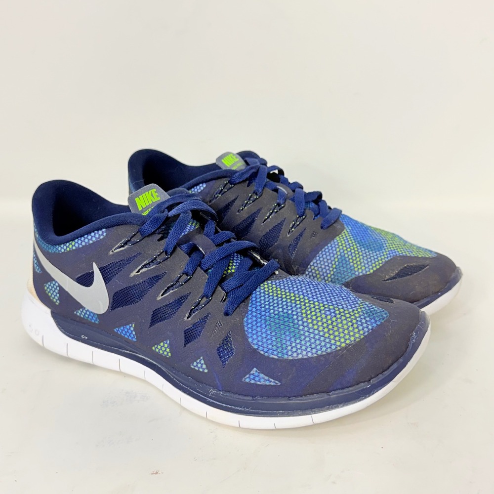 Nike Free 5.0 Womens Running Shoes Blue Lagoon Volt 705347-400 Size 9.5